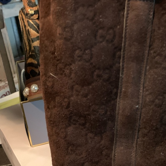 Gucci brown suede boots - Picture 6 of 7